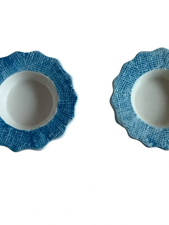 Lenwile Ardalt Flowerpot Majolica Artware Porcelain Flower Tea Set Blue Iris - Picture 6 of 14